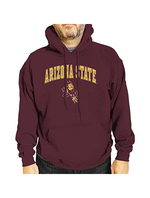 Campus Colors Long Sleeves NCAA Adult Arch & Logo Gameday Unisex Hooded Sweatshirt