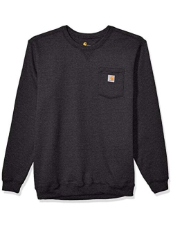 Men's Loose Fit Midweight Crewneck Pocket Sweatshirt