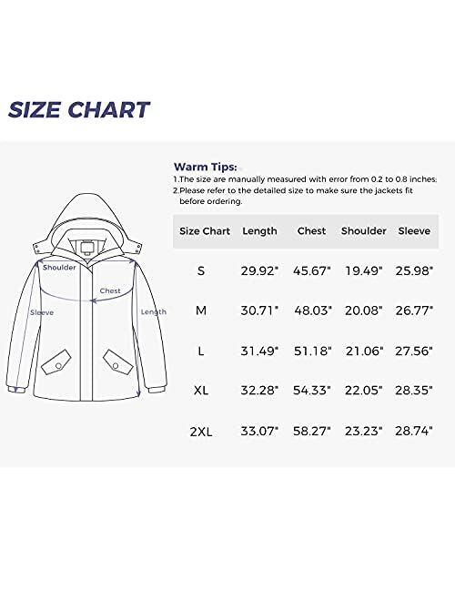 Ampake Men's Winter Warm Parka Coat Thicken Padded Puffer Jacket with Removable Hood