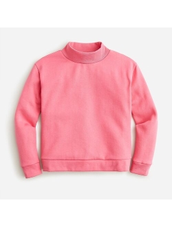 Girls' fleece mockneck sweatshirt