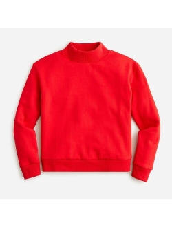 Girls' fleece mockneck sweatshirt