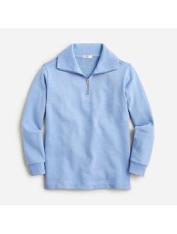 Girls' half-zip sweatshirt in french terry