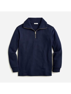 Girls' half-zip sweatshirt in french terry