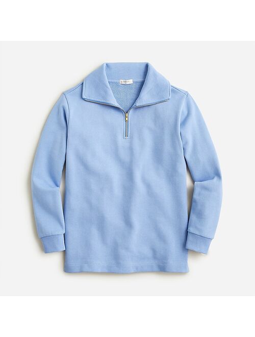 J.Crew Girls' half-zip sweatshirt in french terry