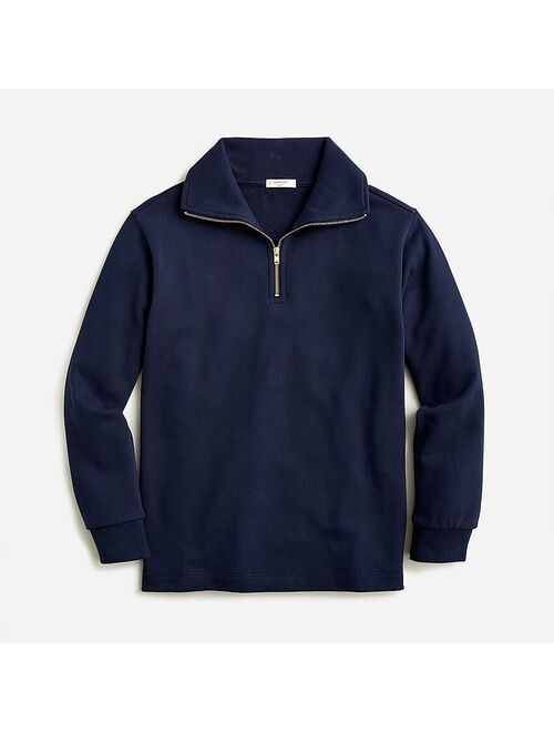 J.Crew Girls' half-zip sweatshirt in french terry