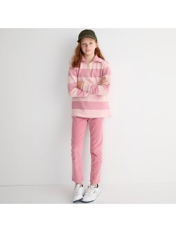 Girls' printed half-zip sweatshirt in french terry