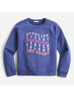 Girls' graphic crewneck sweatshirt