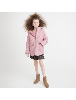 Girls' reversible quilted jacket with eco-friendly PrimaLoft