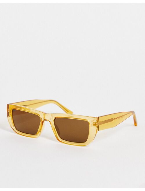 A.Kjaerbede Fame square sunglasses in yellow transparent