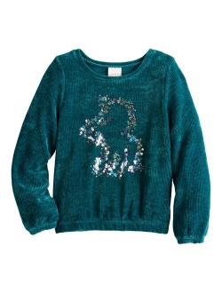 Girls 4-12 Jumping Beans Chenille Sweater