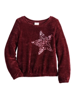 Girls 4-12 Jumping Beans Chenille Sweater