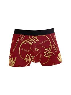 JINGNIUSIBO Men's Year of the Rabbit Comfort Boxer Briefs Underwear, S