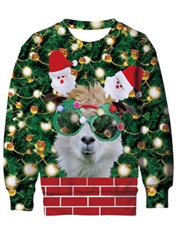 Lovekider Kids Ugly Christmas Sweater Shirt Funny 3D Xmas Pullover Sweatshirt Inner Fleece Size 4-16