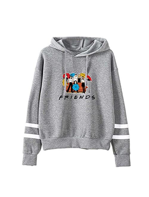 Fashion Friend Sweatshirt Hoodie Women Graphic Hoodies Pullover Funny Hooded Sweater Tops Clothes