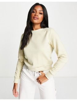 Zumu crew neck sweatshirt in stone