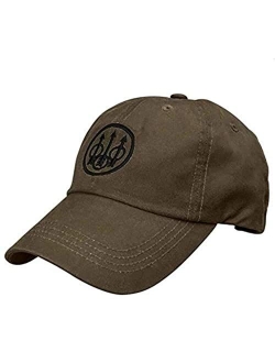 Beretta Men's Waxed Cotton Hunting Outdoor Casual Hat with Beretta Trident logo