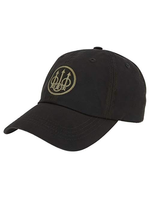 Beretta Men's Waxed Cotton Hunting Outdoor Casual Hat with Beretta Trident logo