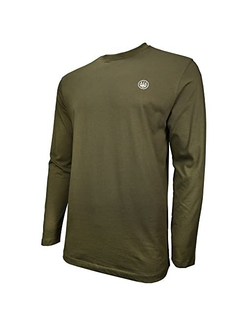 Beretta Men's USA Trident Logo Vintage Long Sleeve Cotton T-Shirt