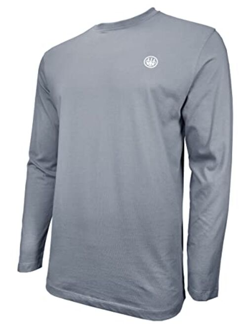 Beretta Men's USA Trident Logo Vintage Long Sleeve Cotton T-Shirt