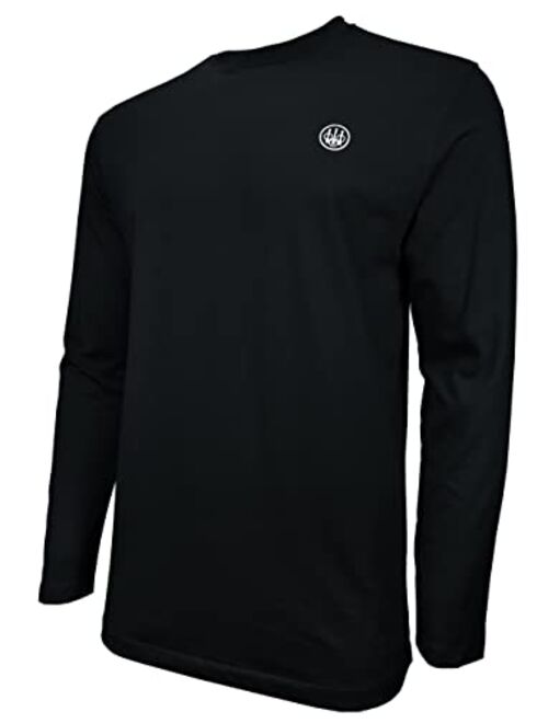 Beretta Men's USA Trident Logo Vintage Long Sleeve Cotton T-Shirt