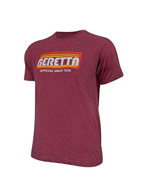 Beretta Men's Retro Bloq Active Casual Short Sleeve Soft Jersey Cotton T-Shirt