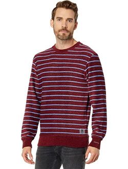 Striped Crew Neck Felpa Sweatshirt