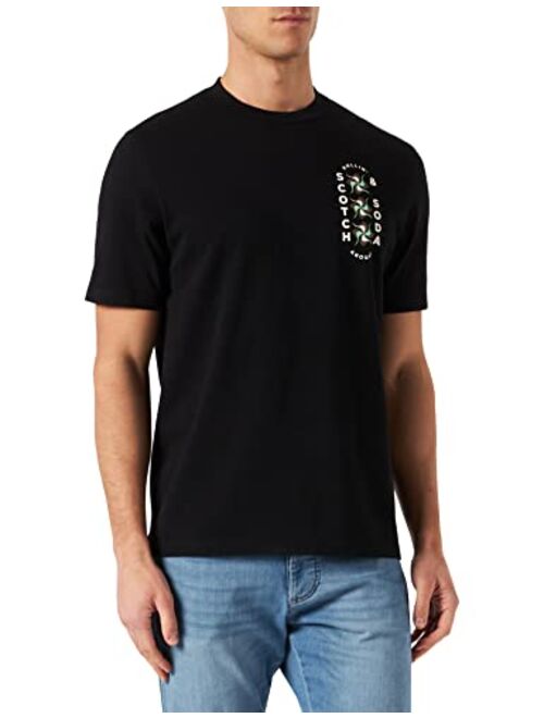 Scotch & Soda Chest Artwork T-Shirt in Regular-Fit