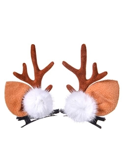 Lateefah Christmas Reindeer Antler Headband Christmas tree Hair Clips Deer Headband Hair Accessories