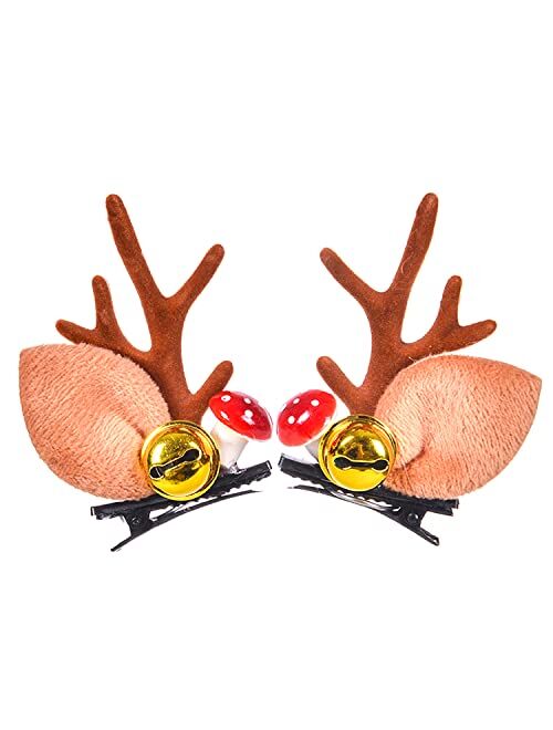 Lateefah Christmas Reindeer Antler Headband Christmas tree Hair Clips Deer Headband Hair Accessories