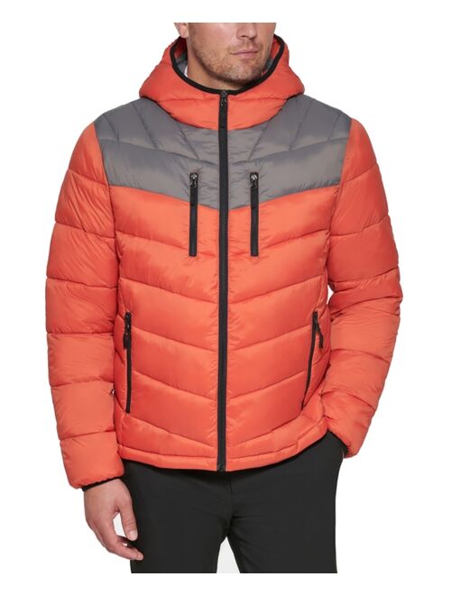 CLUB ROOM Men's Chevron Quilted Hooded Puffer Jacket, Created for Macy's