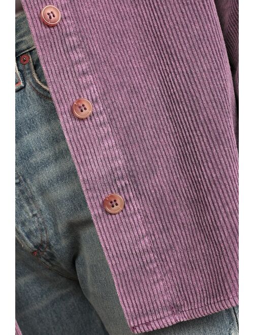 Lulus Take the Chill Off Lavender Corduroy Shacket