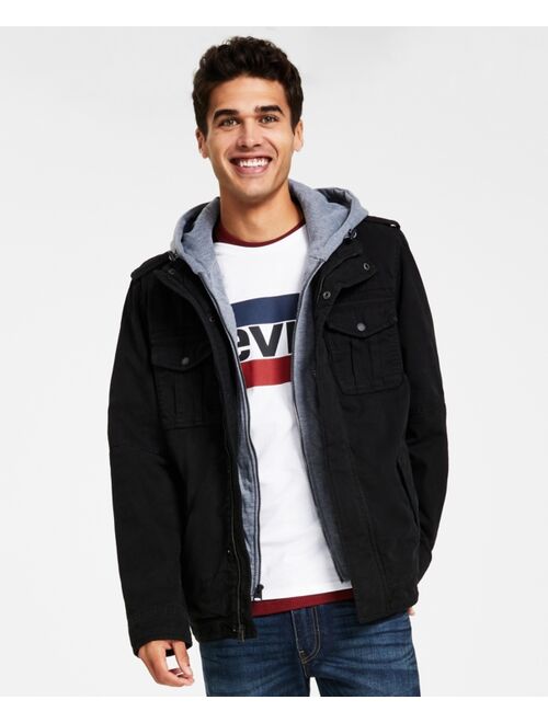 LEVI'S Mens Sherpa Lined Two Pocket Hooded Trucker Jacket