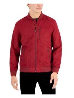 Men's Perforated Bomber Jacket, Created for Macy's