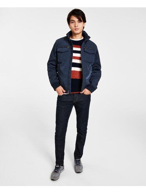 TOMMY HILFIGER Men's Four-Pocket Filled Performance Bomber Jacket