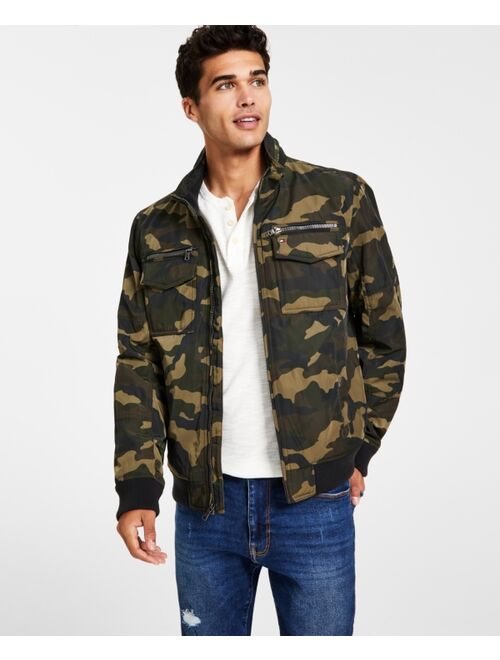 TOMMY HILFIGER Men's Four-Pocket Filled Performance Bomber Jacket