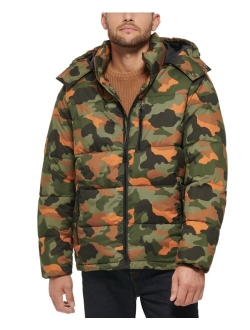 Men's Stretch Hooded Puffer Jacket, Created for Macy's