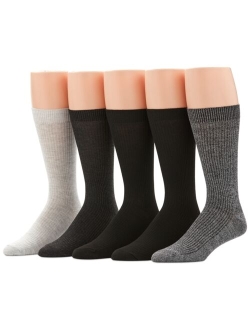 Portfolio Men's 5-Pk. Ribbed Crew Socks