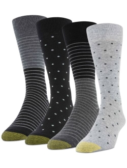 Men's 4-Pack Casual Dot Stripe Socks