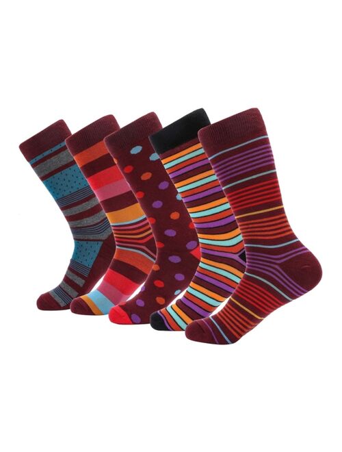 Mio Marino Men's Groovy Designer Dress Socks Pack of 5