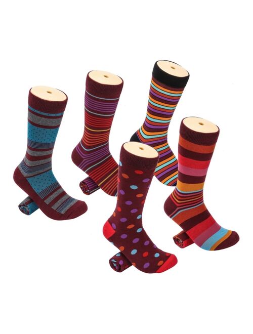 Mio Marino Men's Groovy Designer Dress Socks Pack of 5