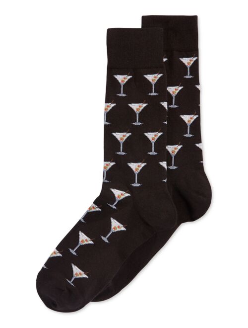 Hot Sox Men's Socks, Martini Crew