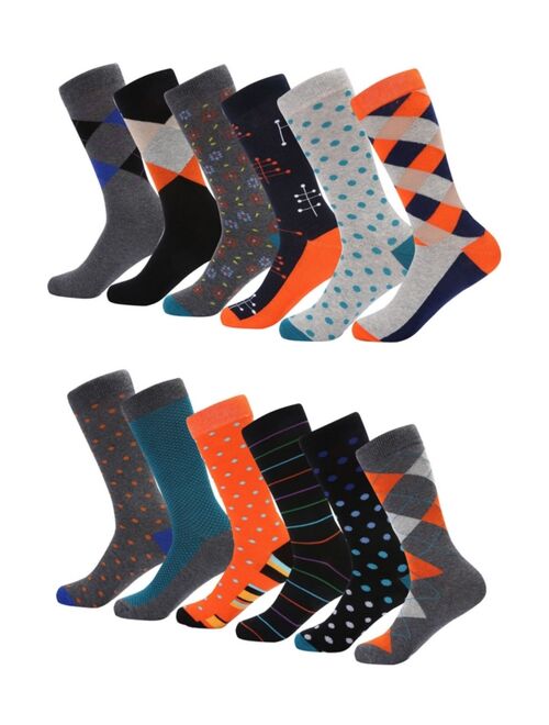 Mio Marino Men's Retro Collection Dress Socks Pack of 6