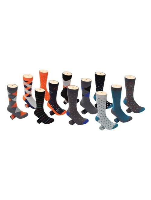 Mio Marino Men's Retro Collection Dress Socks Pack of 6