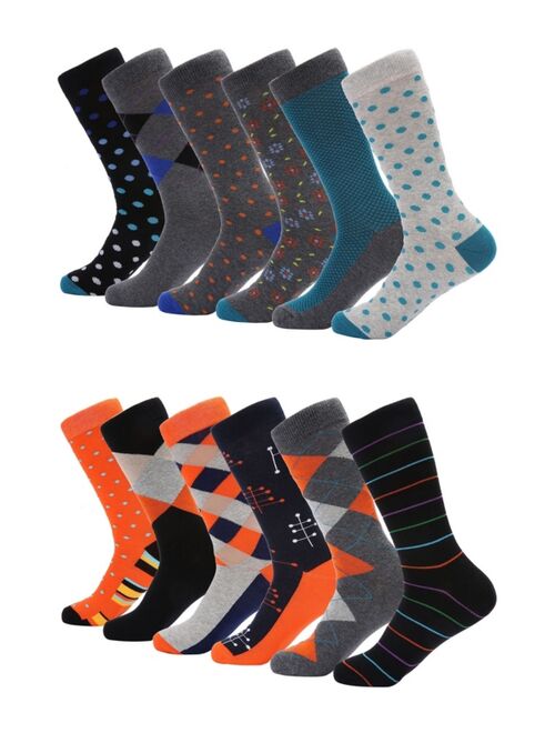 Mio Marino Men's Retro Collection Dress Socks Pack of 6