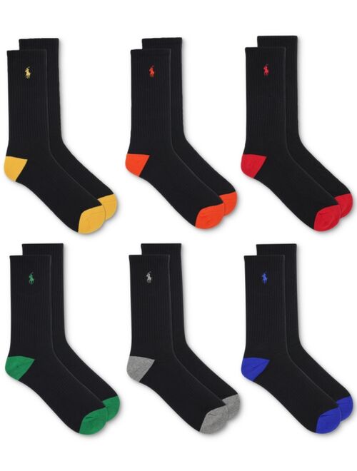 Polo Ralph Lauren Men's 6-Pk. Performance Tipped Crew Socks