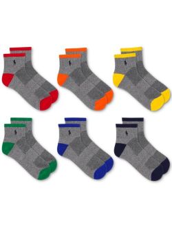 Men's 6-Pk. Performance Tipped Quarter Socks