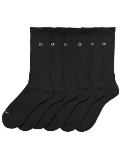 6-Pack Solid Cushioned Crew Socks