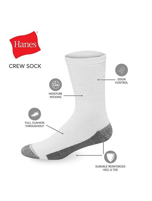 Men's Hanes Ultimate 8-Pack X-Temp Ultra Cushion Crew Socks