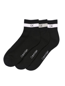 3-Pack Terrycloth Quarter Crew Socks