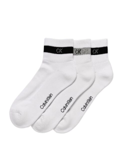 3-Pack Terrycloth Quarter Crew Socks